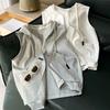 Yaz Kadın Yelek Ceket Kapşonlu İpli Düz Renk Slim Fit Sıkı Etek Yan Cepler Fermuarlı Hırka Yumuşak Nefes Rahat Spor Yelek