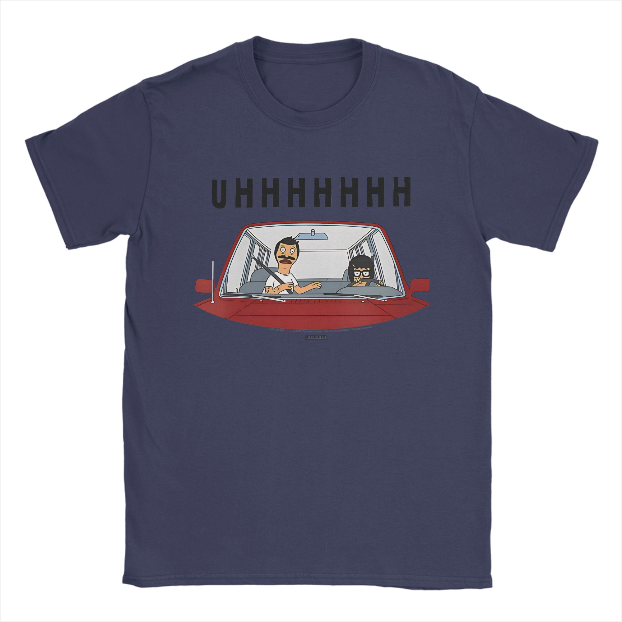 Uhhhh Bobs Burgers Tina Driving T-Shirts for Men Women Funny Pure Cotton Tees Round Neck Short Sleeve T Shirts Unique Clothing 4XL
