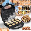 750W Sandwich Iron Toaster Baking Breakfast Pan Oven Nut Waffle Bread Machine Mini Automatic Electric Walnut Cake Maker
