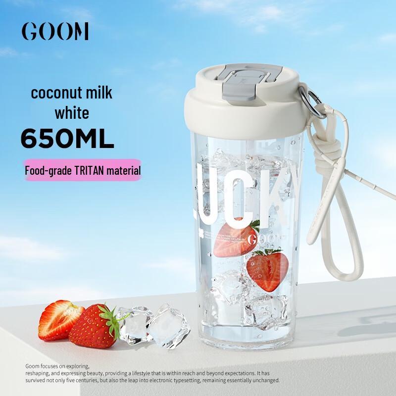 GOOM Portable Straw Sports Water Bottle