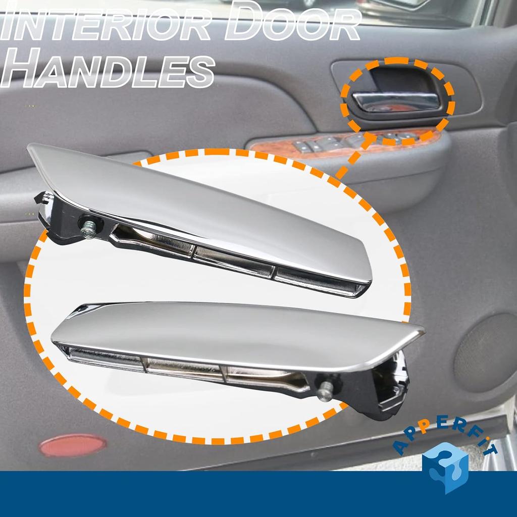 APPERFiT Innen Türgriff Hebel Für Fahrer- & Beifahrerseite Türverkleidung 22855617 22855620 Kompatibel Mit 2007-2014 Chevy Chevrolet Avalanche