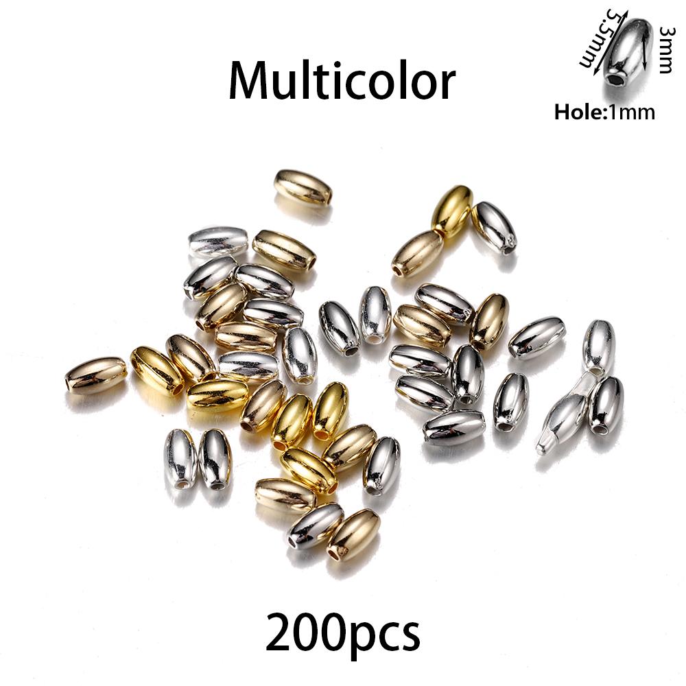 200-400Pcs CCB Multiple Styles Charm Spacer Beads Wheel Bead Flat Round Loose Beads For DIY Jewelry Making Supplies Accessories