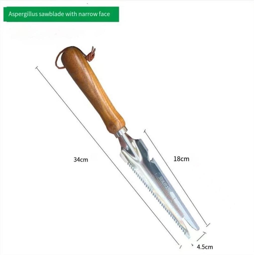 9 Zoll Holzgriff Edelstahl Manueller Rasenmäher L-förmige Jätsichel für Gartengerät Rasen Terrasse Fugenjäter