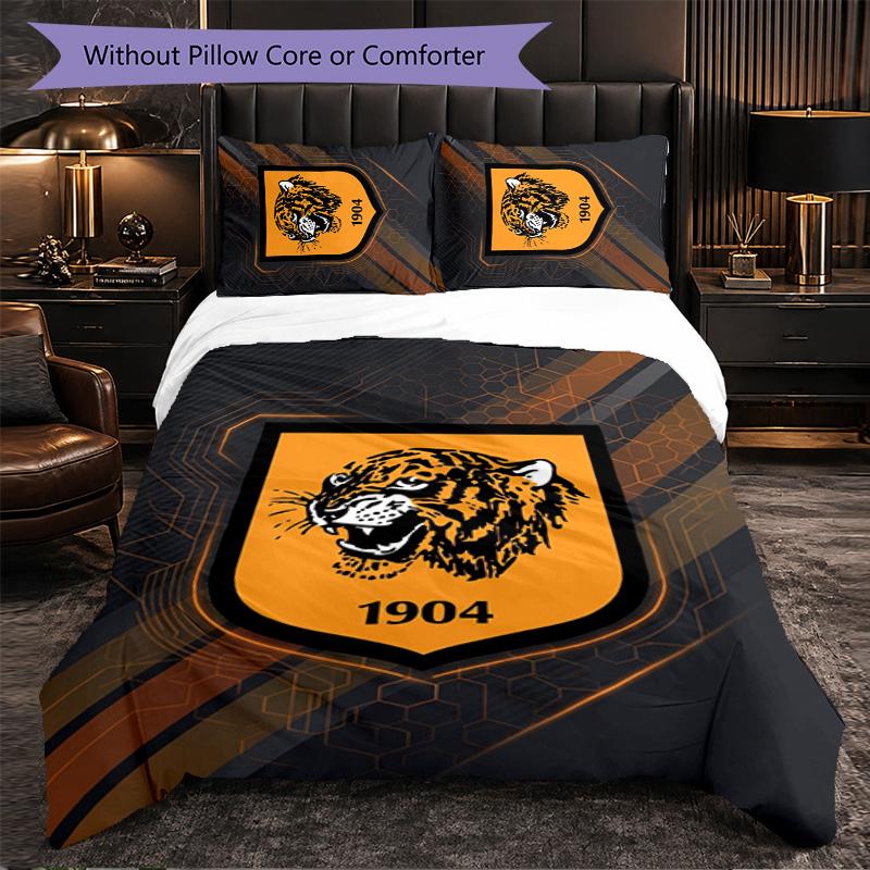 Hull FC Muster Mikrofaser 3-teiliges Bettwäscheset Dekor Bettbezug-Set Für Schlafzimmer Heimgebrauch