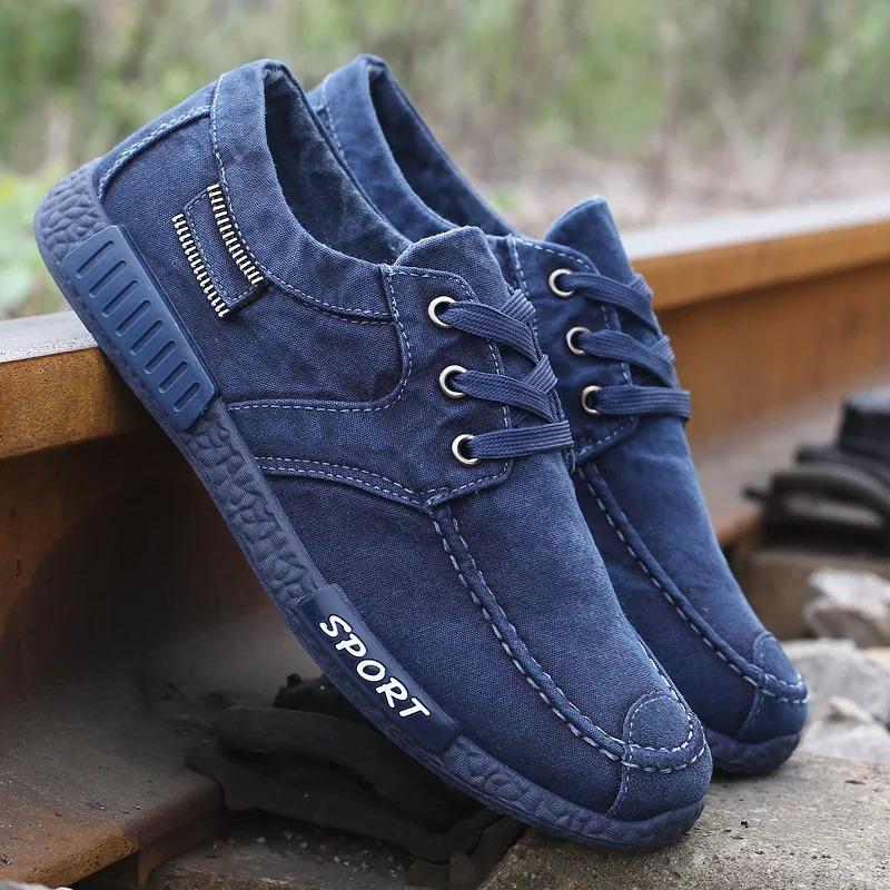 

Canvas Men Shoes Denim Lace-Up Men Casual Shoes New 2025 Plimsolls Breathable Male Footwear Spring Autumn 11