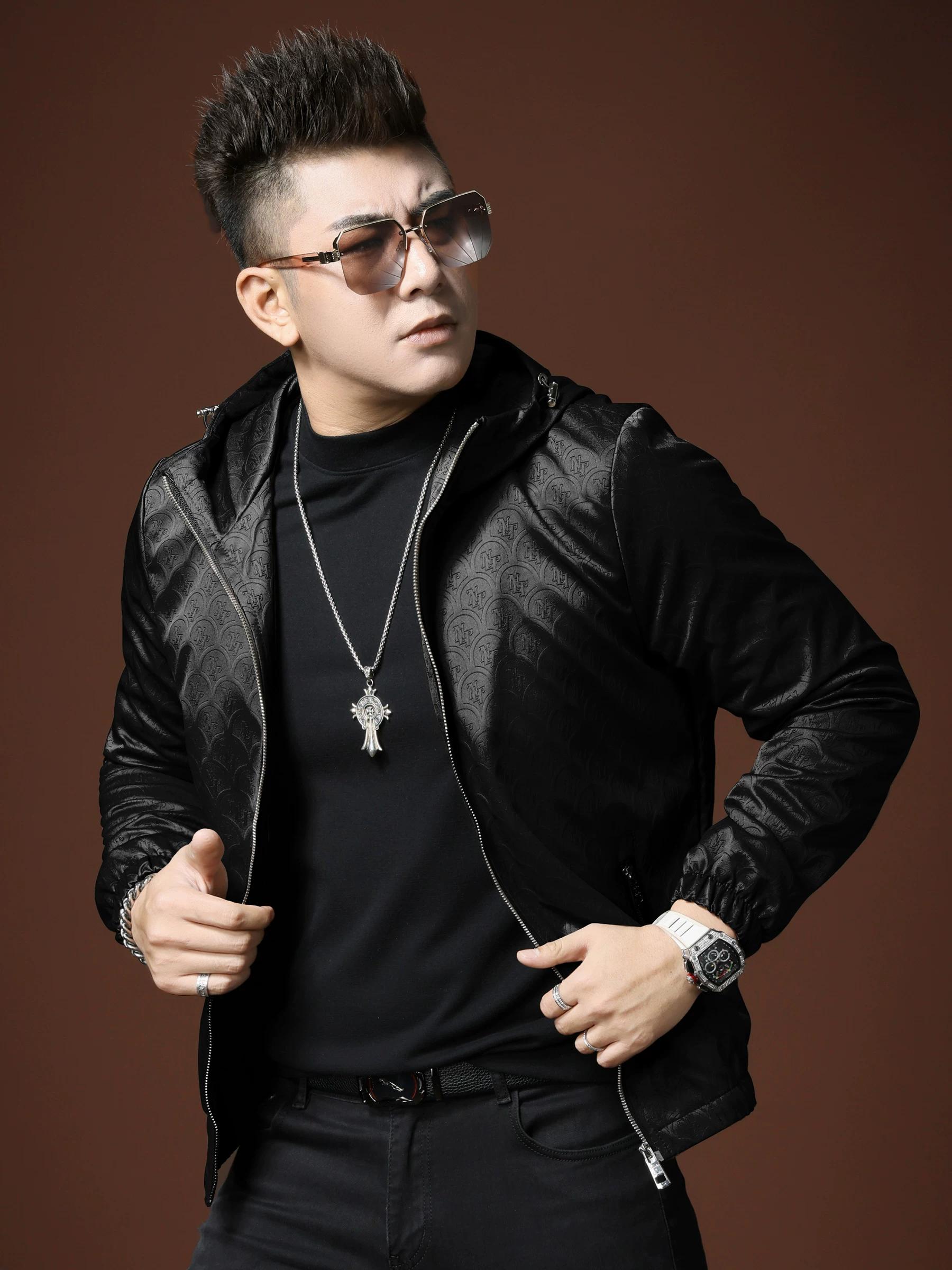 European Trendy Brand Men s High-End Hooded Casual Jacket 2025 New Autumn Fashion Letter Print Top Men s Jacket L