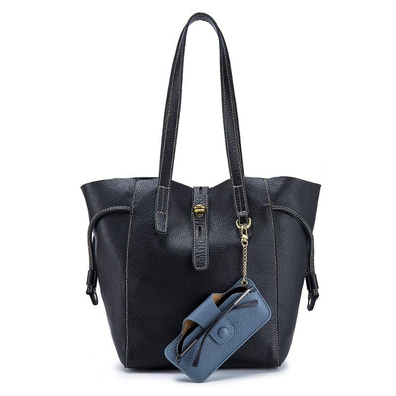 New Leather Literary Glasses Bag, Sunglasses, Sunglasses Storage Bag, High-end Ins Portable Men's and Women's Ultra-thin Models