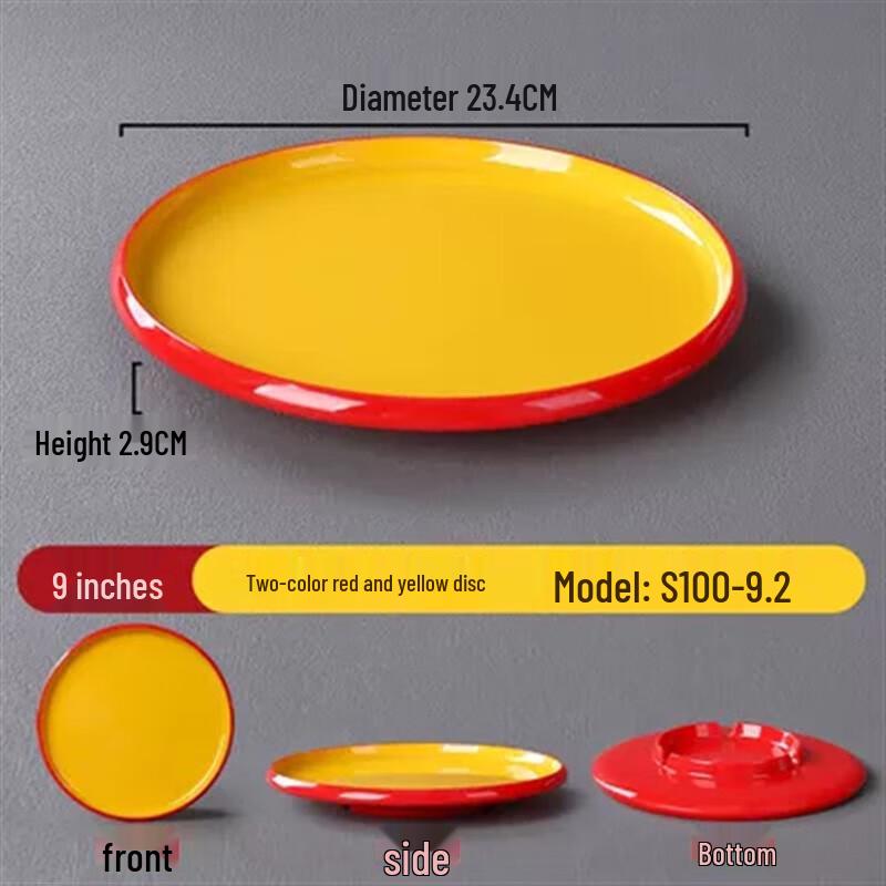 Nordic Melamine Round Flat Plate