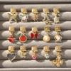 Butterfly Cat Paw Heart Shell Crown Gold Color Pendant Italian Charm Link Fit 9mm Bracelet Stainless Steel Women DIY Making Gift