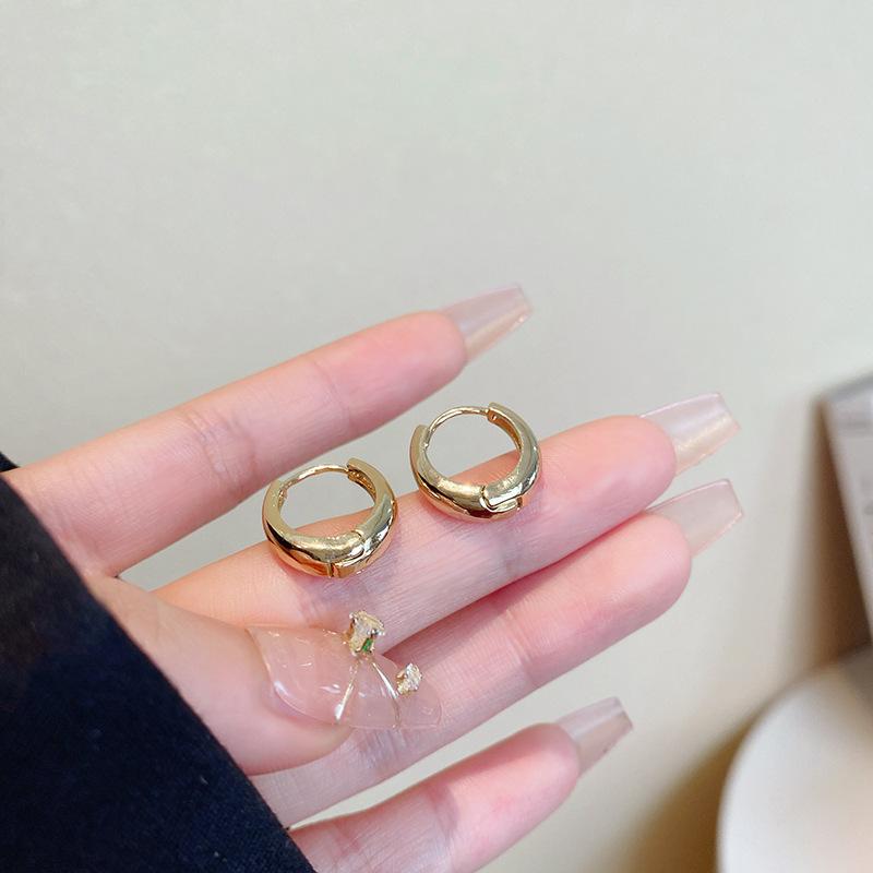 Серьги-кольца с серебряным пигментом, женский нишевый дизайн, передовые серьги с холодным ветром, персонализированные серьги