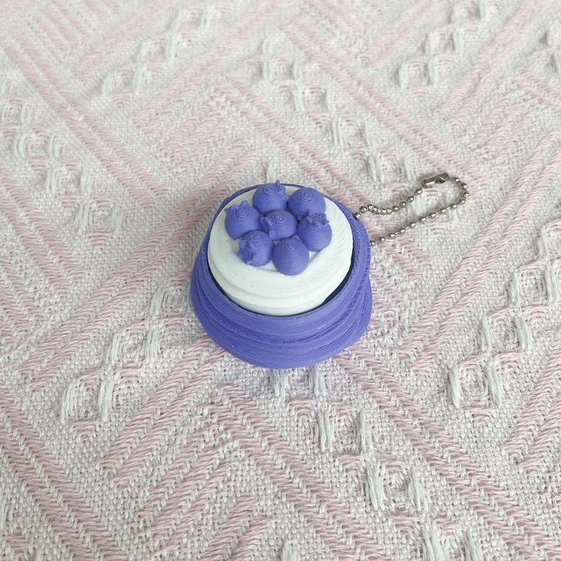 3D Printed Mini Cake Telescopic Sensory Toy Realistic Fruit Toppings Funny Interactive Toy for Family Game Time