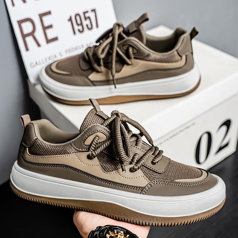 Spot New Casual Men's Shoes Sports Shoes Summer Breathable Mesh Shoes Low-top Teen Trendy Shoes Fashion Board Shoes