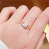 Purple Gold Inlaid Zircon Simple Temperament Tide-Plated Rose Gold Open Ring