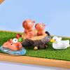 10Pcs Capybara Simulation Animals Model Mini Doll Toy Action Figurine Home Micro Landscape Decoration Kids Gift Desktop Ornament