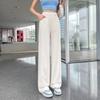 Women's Mid Rise Drawstring Wide Leg Pants Loose Fit Commute Banana Pants Lightweight Straight Leg Sweatpants