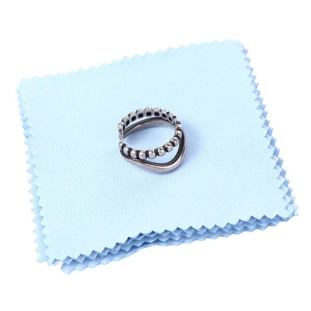 50Pcs Soft Fabric Jewelry Cleaning Cloth 8x8cm Cleaning Polishing Cloth Jewelry Maintenance