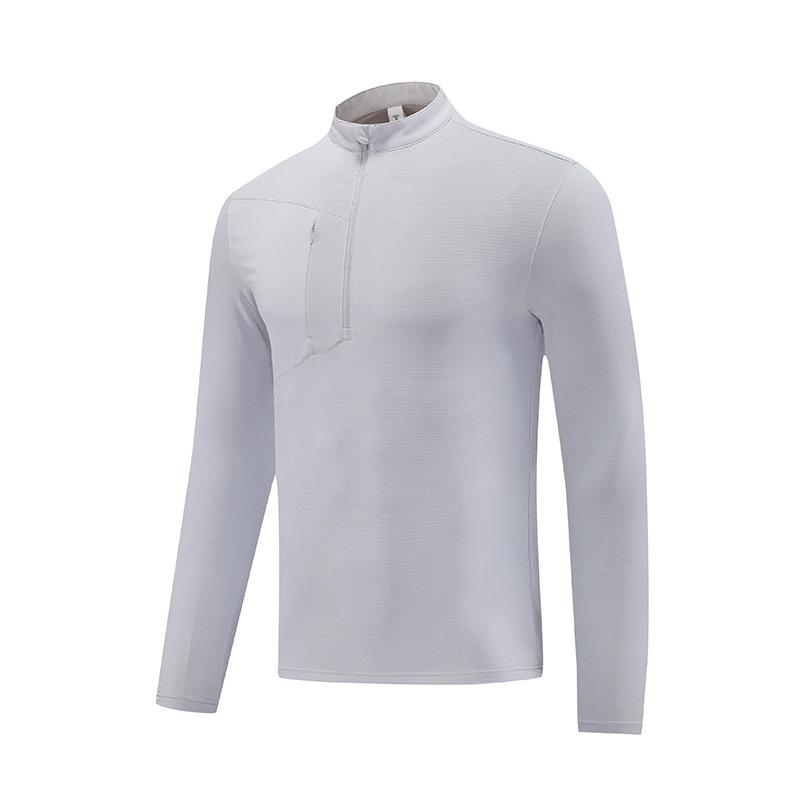 Di Jia Men's Half-Zip Quick-Dry Sports Top for Outdoor Training, Cycling, Running, and Fitness