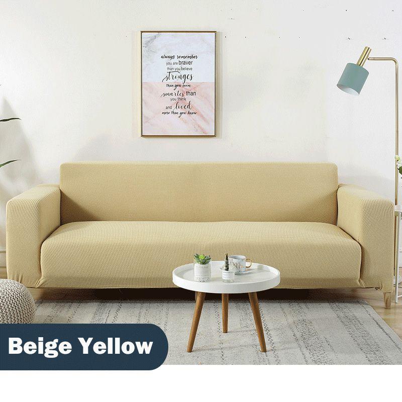 

Эластичные водонепроницаемые чехлы на диван, накидка, протектор, диван 1234-местный Beige Yellow,1pcs 40*40cm Pillowcover