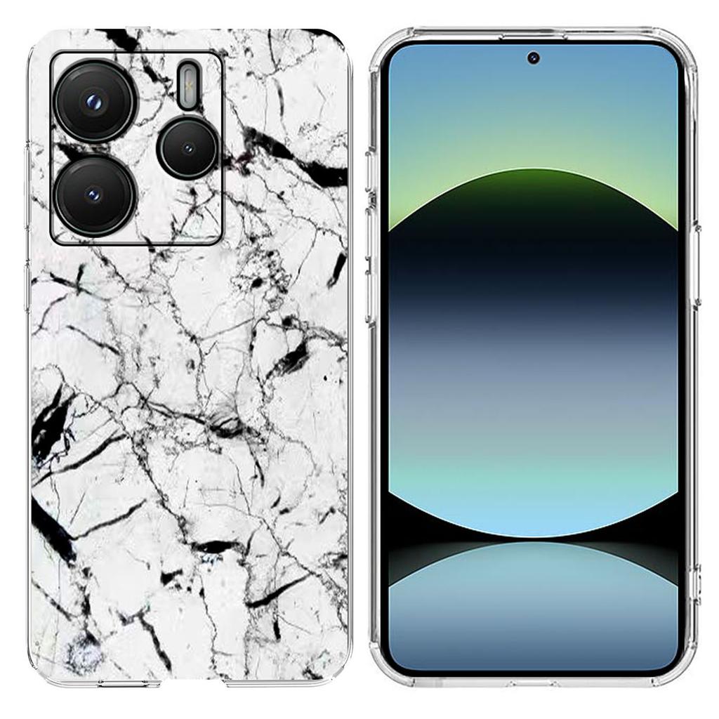 For Xiaomi Redmi Note 14 4G (164.84mm) Case Marble Pattern Printing Soft TPU Phone Cover