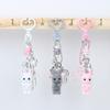 Kawaii Cute Rabbit Keychain  Cartoon Flocking Animal Pendant Keychain Exquisite Backpack Decoration Accessories Gifts