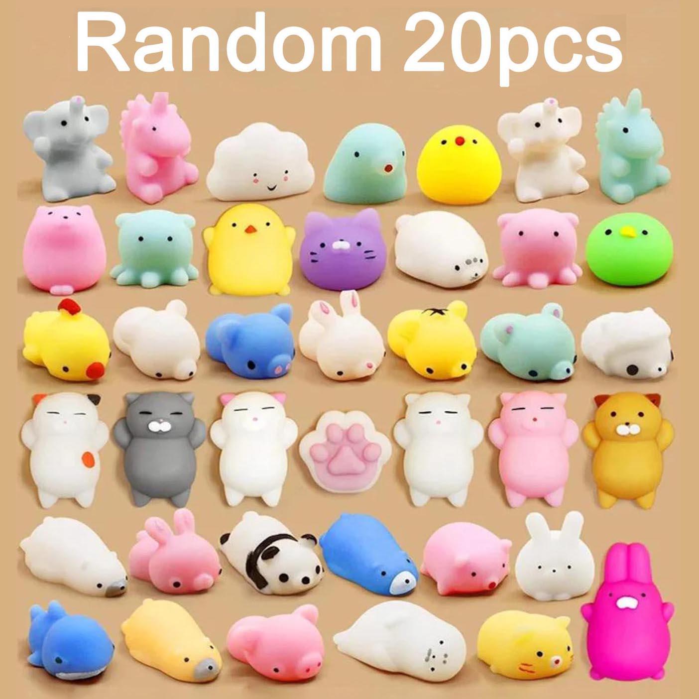 20/50 stuks Schattige Dieren Squishy Speelgoed, Stressverlichtende Bal, Feestcadeau, Verjaardagscadeau, Asmr Angst Speelgoed, Bevredigend Sensorisch Spel