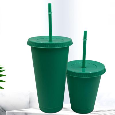 Christmas Straw Cup Festive Reusable PP Solid Color Drinking Tumbler with Lid for Home