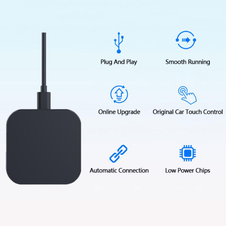 Smart Mini Ai Box Wireless CarPlay Adapter for Android/IOS Wireless Carplay Dongle Plug and Play USB Connection Auto Car Adapter