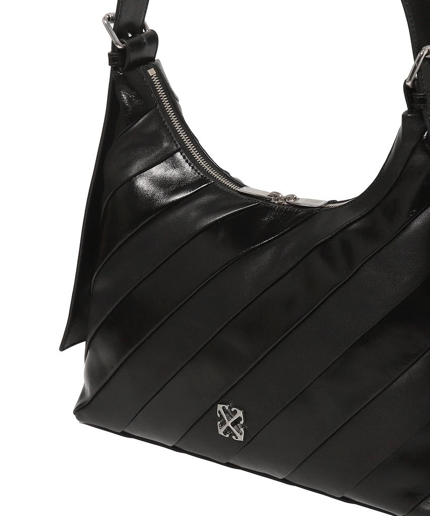 Off-White Stripe Hobo Bag (Black)