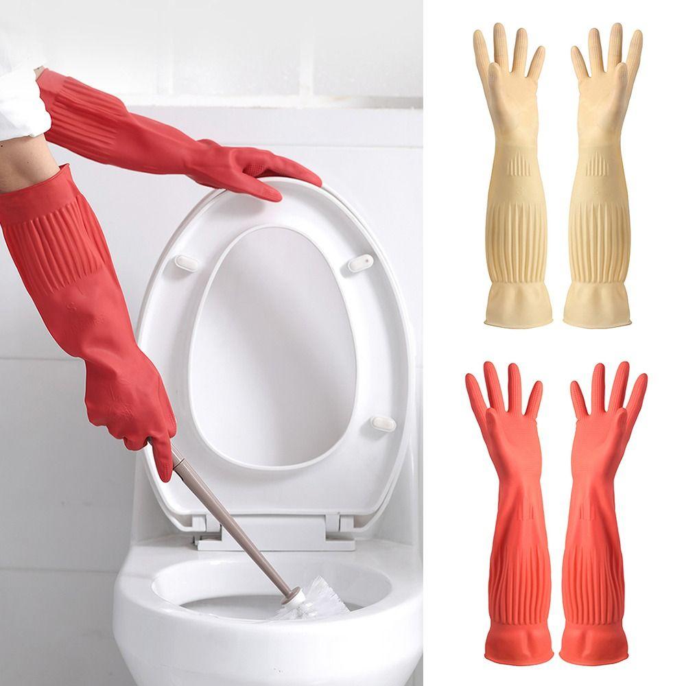 Luvas Domésticas de Borracha Impermeáveis Luvas Grossas para Lavar Carro Luvas de Limpeza de Cozinha
