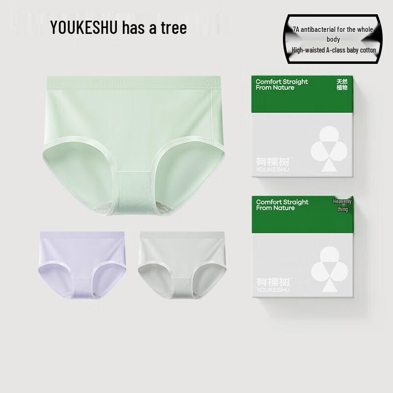 

Youkeshu Women s High-Waist Antibacterial Cotton Briefs M