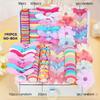 Colorful Flowers Butterfly Girls Hair Accessories Set Glitter Ponytail Holders  Kids Hair Styling