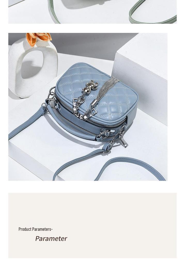 Women's Diamond Quilted Mini Crossbody Bag 2025 - New Textured Style Shoulder Handbag