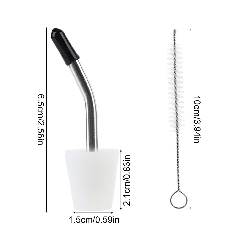 

Extended Kettle Spout Coffee Kettle Long Nozzle 0.59-0.7in Diameter Heat-Resistant Reusable Tapered Nozzle With Brush For білий
