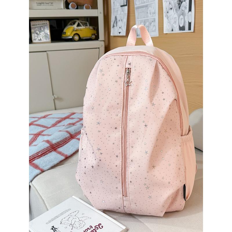 Spring New Schoolbag Women's Korean Ins Sweet Stars Girl Travel Small Backpack High Value Mori Backpack