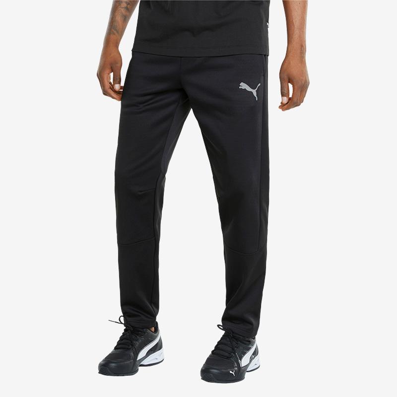 Puma Sports Lifestyle Series Simple Cuffed Moisture-Wicking Brand Logo Knitted Sports Pants Men Pants Black 846345-01