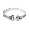 Hot-selling Power in Grip Silver Bracelet Men's Personality Retro Solid Open Fist Power Fist Bracelet