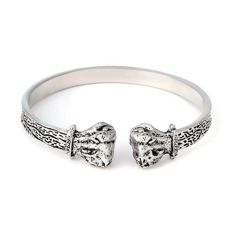 

Hot-selling Power in Grip Silver Bracelet Men s Personality Retro Solid Open Fist Power Fist Bracelet