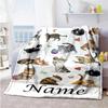 Cute Kitten Customize Text Blanket Throw Customizable Blanket Warmthful Decor Great for Livingroom Sofa Nap Bed Four Seasons Multipurpose
