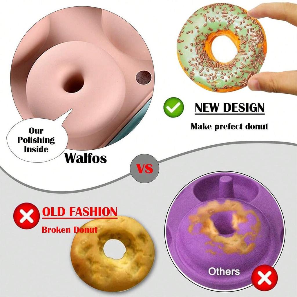 Silicone Donut Mold Baking Utensils Round High Temperature Resistant Pudding Macaron Cake Mold Kitchen Cooking Baking Tools