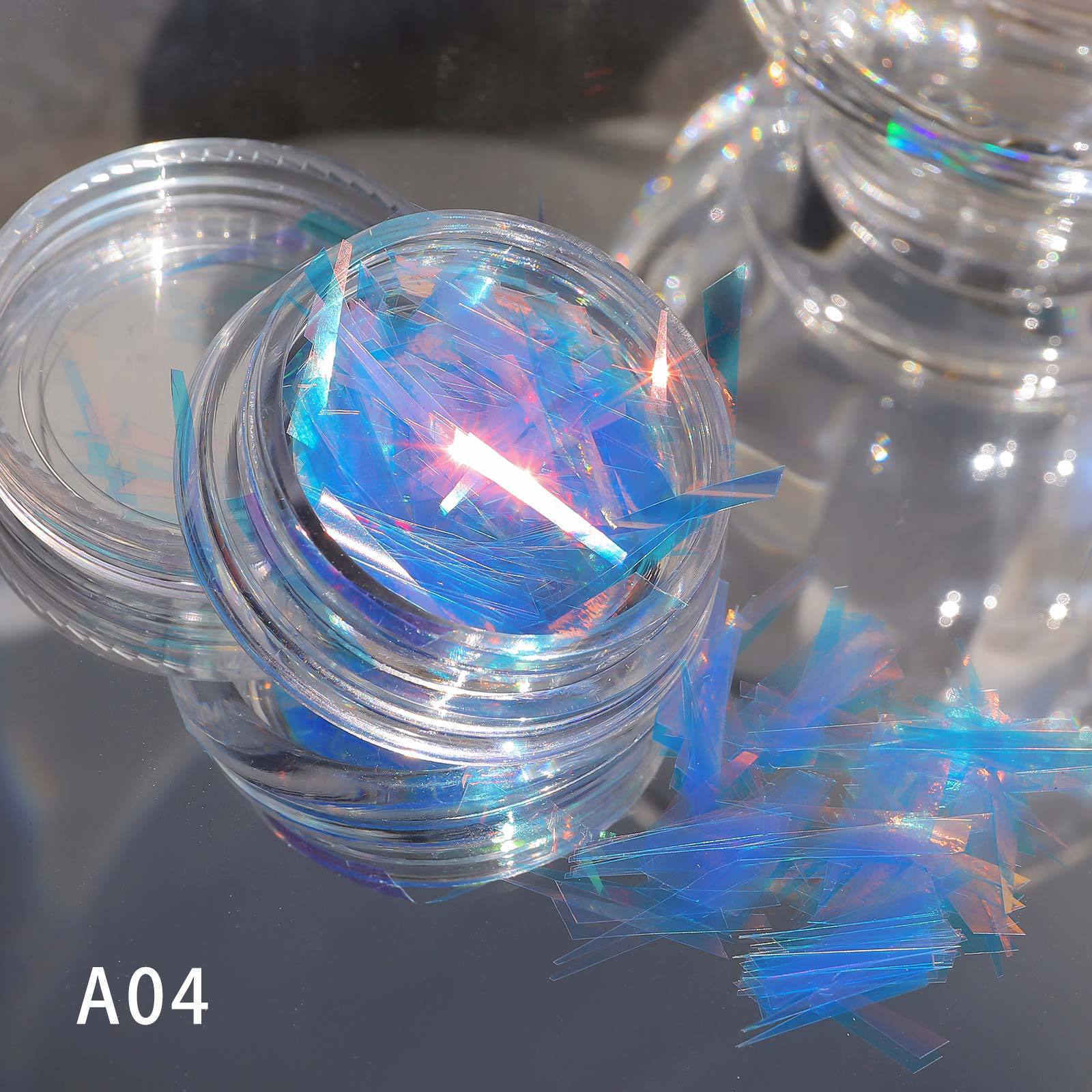 

Фольга для дизайна ногтей Aurora Fairy, нестандартные голографические наклейки на ногти из стеклянной бумаги, не требующие резки