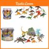 Jurassic Dinosaur Figures Realistic Plastic Model Toys Set Of 17 Pieces