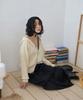The Green Lab Tassel Frill Tiered Long Skirt [Black]