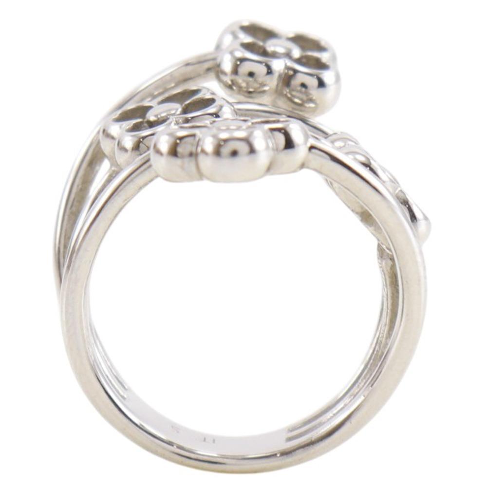 LOUIS VUITTON Ring Flower Full Ring M68130 Silver metallic #5.1(US Size) 5.0g Women Used