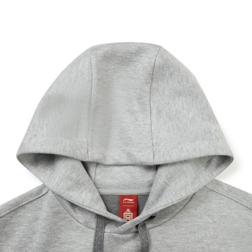 Li Ning Loose-Fit Hoodie with Embroidered Design, Unisex Couple Sweatshirt