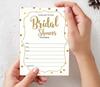 Inkdotpot 30 Bridal Shower InvitationsA  Gold ConfettiA  Wedding Fill-In Style Invites Blank