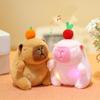 Soft Fabric Capybaras Plush Keychain with Music Box Cartoon Animal Character Backpack Charm Unique Accessory for Bag
