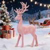 Large European-Style Deer Resin Ornament for Christmas Decoration - Ideal for Entrance, Wine Cabinet, or Display