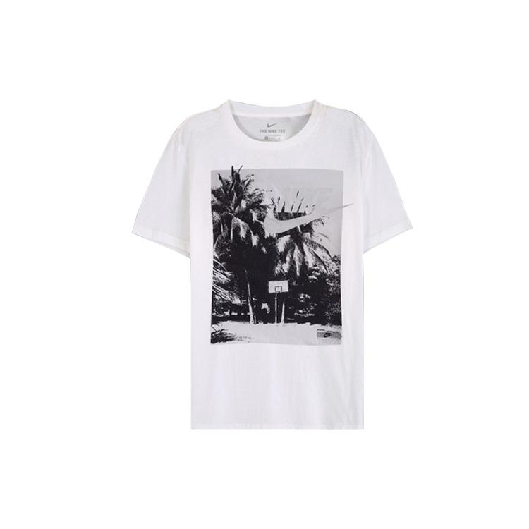 Nike Stadium Printing Round Neck Short Sleeve White Men's CD1295-100