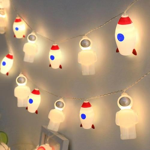 Новая ракета-космонавт, украшение для детской комнаты, световая гирлянда, ночной рынок, палатка для кемпинга, атмосфера, подвесной светильник, красочная световая гирлянда 6 meter 40 light USB