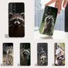 Raccoon Cute Animal Case For Samsung A51,30,71,S9,Ultra,Lite,S22,10,20,FE,23,21,PIus,Transparent, Silicone